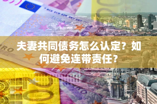 济南夫妻共同债务怎么认定？如何避免连带责任？
