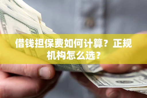济南借钱担保费如何计算？正规机构怎么选？