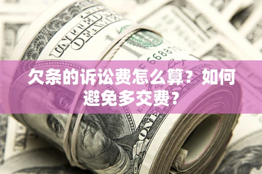济南欠条的诉讼费怎么算？如何避免多交费？