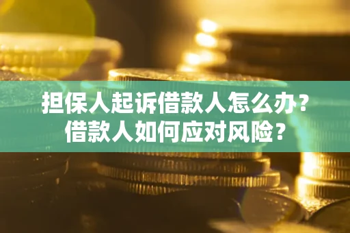 济南担保人起诉借款人怎么办？借款人如何应对风险？