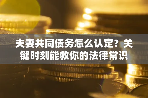 济南夫妻共同债务怎么认定？关键时刻能救你的法律常识