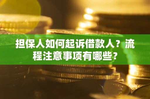济南担保人如何起诉借款人？流程注意事项有哪些？